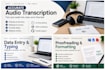 do accurate audio transcription and data entry