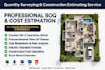 prepare boq, material takeoff and cost estimation