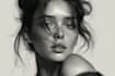draw a custom pencil charcoal portrait illustration