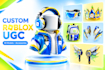 create custom roblox 3d models, ugc items and accessories