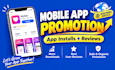 do mobile app promotion, app install, USA user app download subscribers