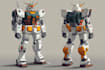 make gundam character illustration