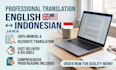 translator english, indonesia, jawa