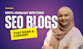 write 5 SEO blog posts monthly with on page optimization
