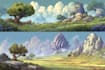 draw a environments, landscapes, board game,