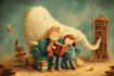 draw unique and fun children book illustrations
