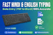 do fast hindi and english typing and data entry work