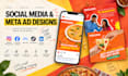 design instagram posts, facebook ads and meta ad creatives