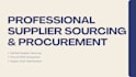 be your supplier sourcing agent and procurement consultant