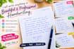 write english handwriting for assignments, notes etc