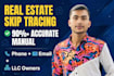do real estate skip tracing for wholesaling and llc owners