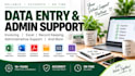 provide accurate data entry invoicing administrative support