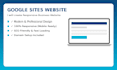 create a responsive business website on google site