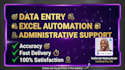 do virtual assistant data entry and excel bookkeeping tasks