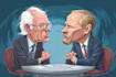 create creative political satire illustrations