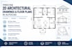 draft precise 2d architectural drawings