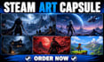 create professional custom steam capsule art and concept art