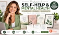 design canva mental health workbook, self help ebook and therapy worksheets