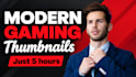 design modern gaming thumbnail
