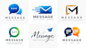 design a professional communication, chat, email, or messaging  message logo