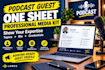 create a professional podcast guest one sheet and media kit
