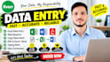 do accurate data entry, excel, copy paste and web research