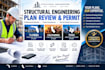 do florida, california, texas structural engineering plan review and permit