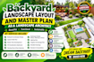 design backyard landscape layout and master plan as a landscape architect