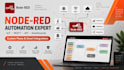 develop node red automation flows, iot integrations, and dashboards