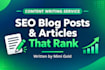 write SEO blog posts and articles that rank on google