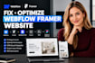 fix optimize webflow framer website, webflow cms, layout, SEO, figma to webflow