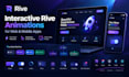 create interactive rive ui animation with state machines