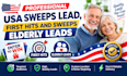 do a professional USA sweeps lead, first hits and sweeps elderly leads