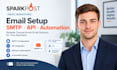 setup sparkpost transactional email SMTP API integration delivery automation