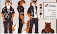 do detailed anthro oc ref sheet fursona sona reference sheet character design