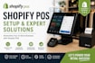set up shopify pos, sync inventory, and configure hardware