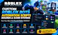 develop custom roblox game bot, automation script, macros and game system