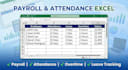 create payroll and attendance excel sheets
