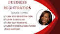do sam gov registration, sam gov renewal, get uei, cage code, wosb, mbe, 8a