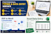 do data entry typing and PDF to word or excel