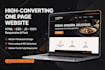 create a high converting one page website with 100 SEO speed