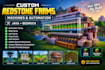 build custom minecraft redstone farms, machine and automation