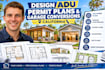 design adu permit plans and garage conversions for california