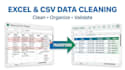 clean, format and organize your excel or CSV data