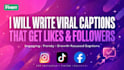 write viral facebook and tiktok captions with hashtags
