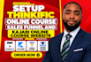 setup thinkific online course sales funnel and kajabi online course website