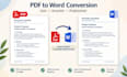 do accurate PDF, word conversion and document formatting