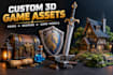 create custom 3d game props, weapons and assets
