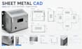 design sheet metal enclosures, dxf flat patterns and fabrication drawings