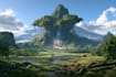 draw detailed fantasy forest or castle background
